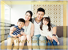 Golden Border Photo Card D2309U-V